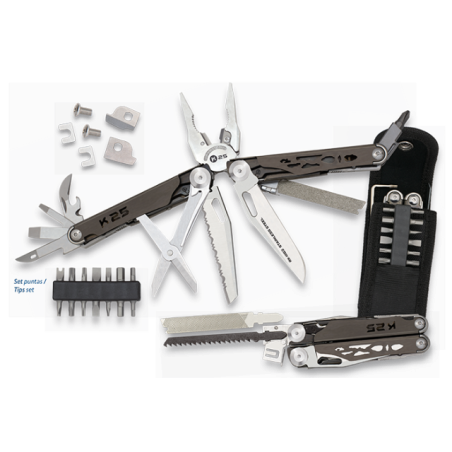 alicate K25 cachas titanio. 14 puntas in