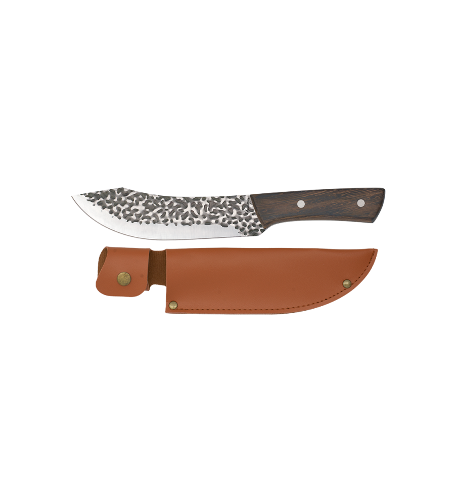 cuchillo puño madera / funda polipiel. h