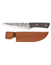 cuchillo puño madera / funda polipiel.