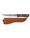 cuchillo puño madera / funda polipiel. h