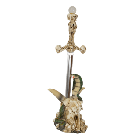 Cuchillo decoración c/peana serpiente-ca