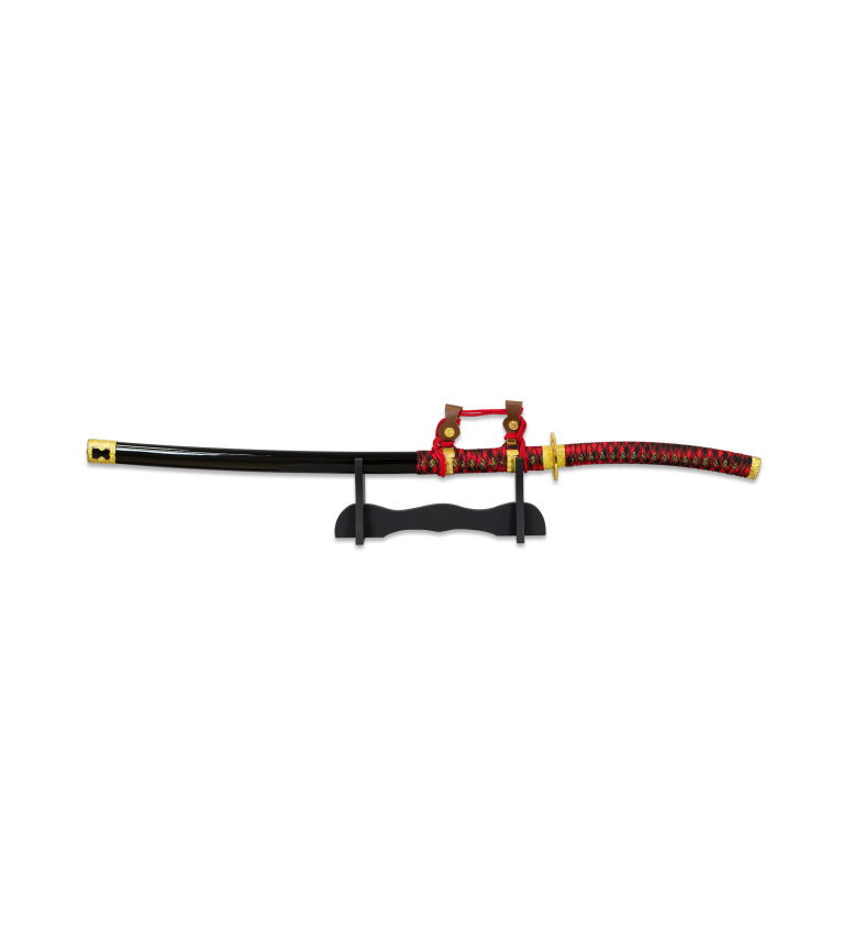 Katana Tole10 Tachi roja / negra c/peana