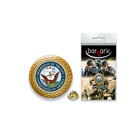 Pin Barbaric oro. borde biselado. D:20mm