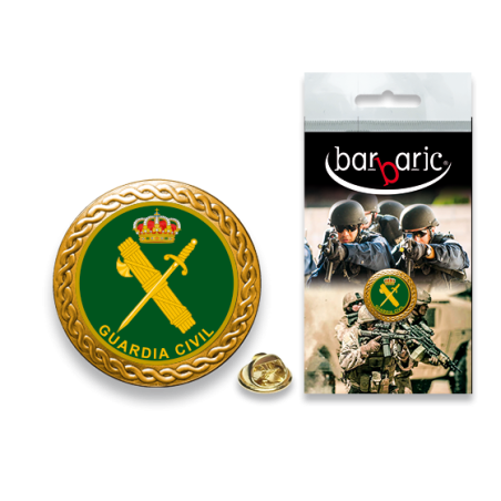 Pin Barbaric oro. borde biselado. D:20mm