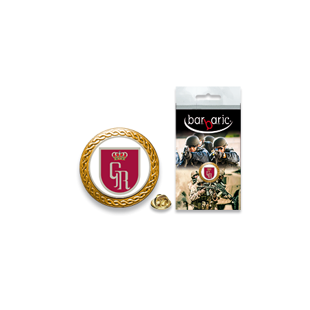 Pin Barbaric oro. borde biselado. D:20mm