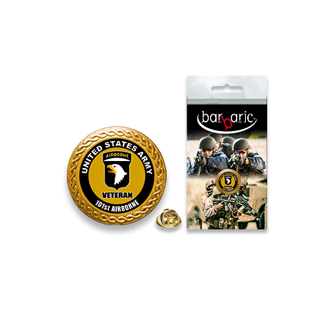 Pin Barbaric oro. borde biselado. D:20mm