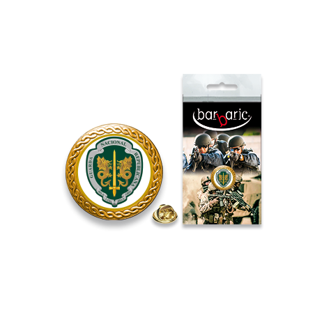 Pin Barbaric oro. borde biselado. D:20mm