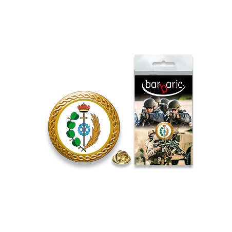 Pin Barbaric oro. borde biselado. D:20mm