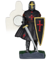 Imán Resina Caballero Templario negro