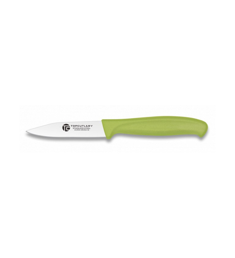 cuchillo pelador top cutlery. verde. 8.3