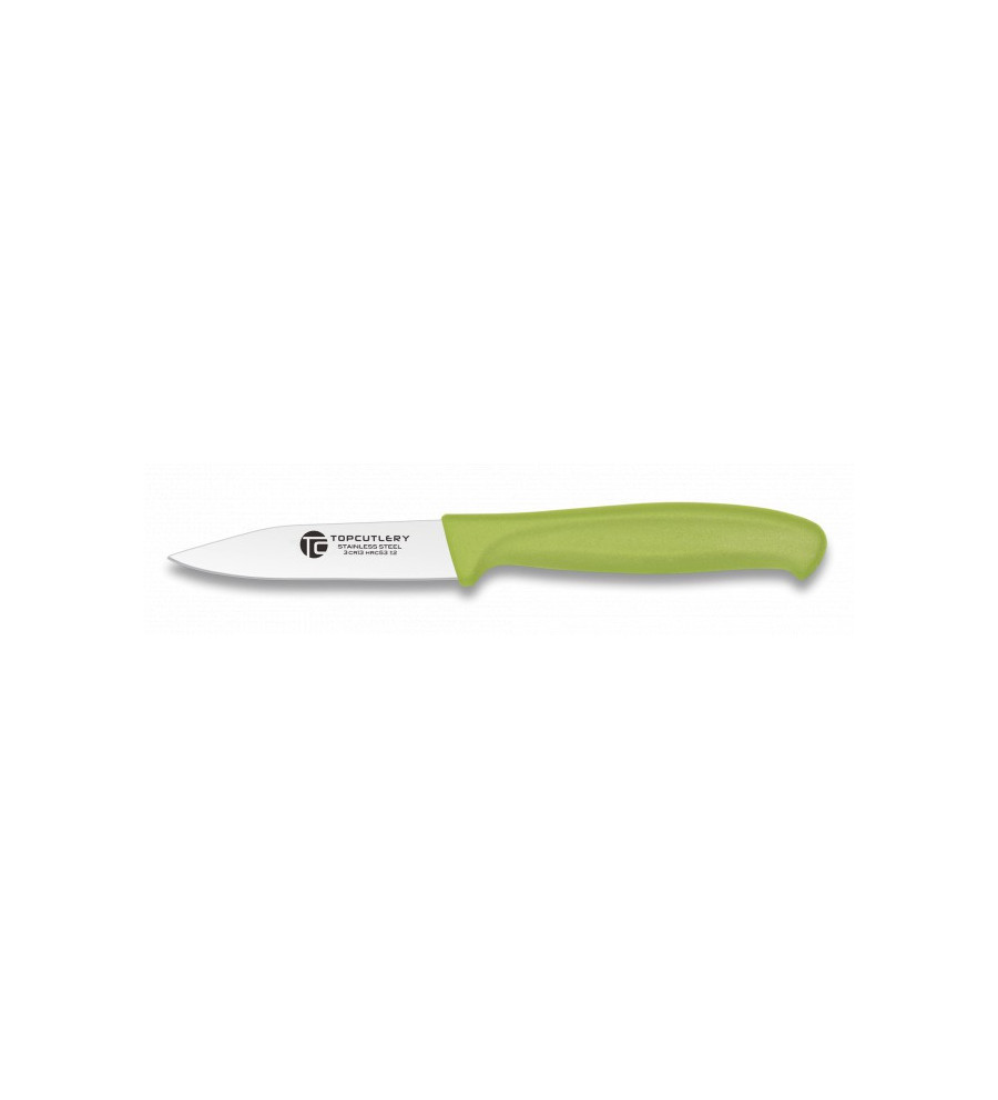 cuchillo pelador top cutlery. verde. 8.3