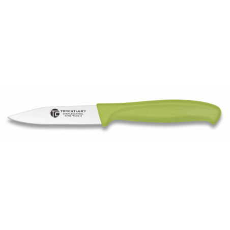 cuchillo pelador top cutlery. verde. 8.3