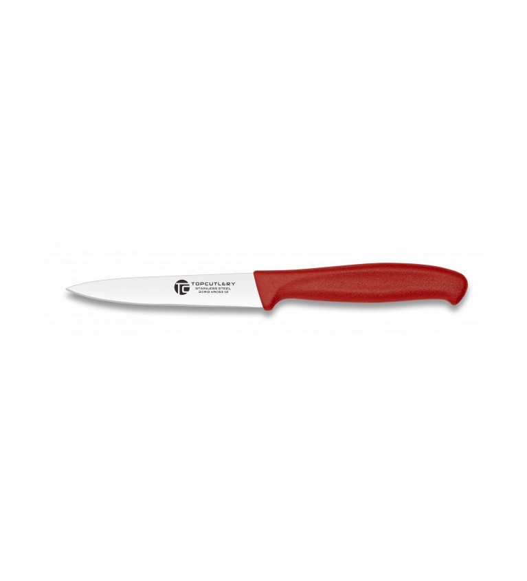 cuchillo pelador top cutlery. h:10 Rojo