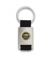 Llavero rectangulo plata + cinta negra