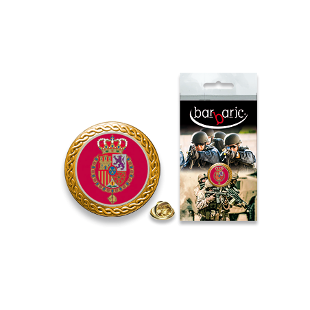 Pin Barbaric oro. borde biselado. D:20mm