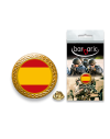 Pin Barbaric oro. borde biselado. D:20mm