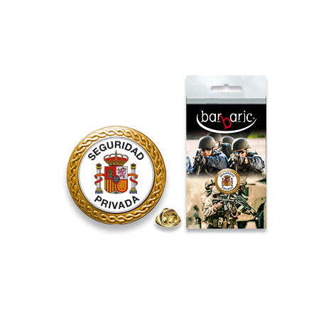 Pin Barbaric oro. borde biselado. D:20mm