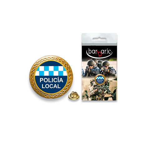 Pin Barbaric oro. borde biselado. D:20mm