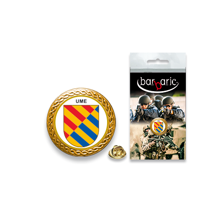 Pin Barbaric oro. borde biselado. D:20mm