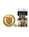 Pin Barbaric oro. borde biselado. D:20mm