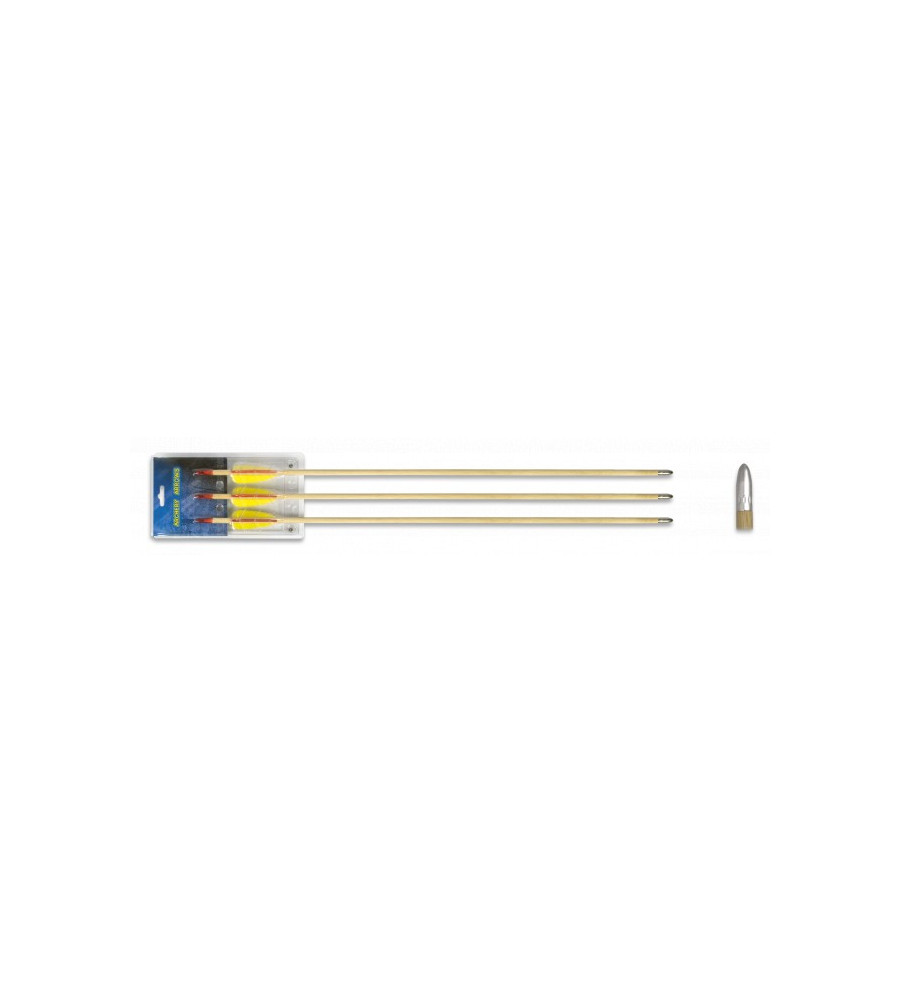 Set 3 flechas madera. 28"
