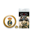 Pin Barbaric oro. borde biselado. D:20mm