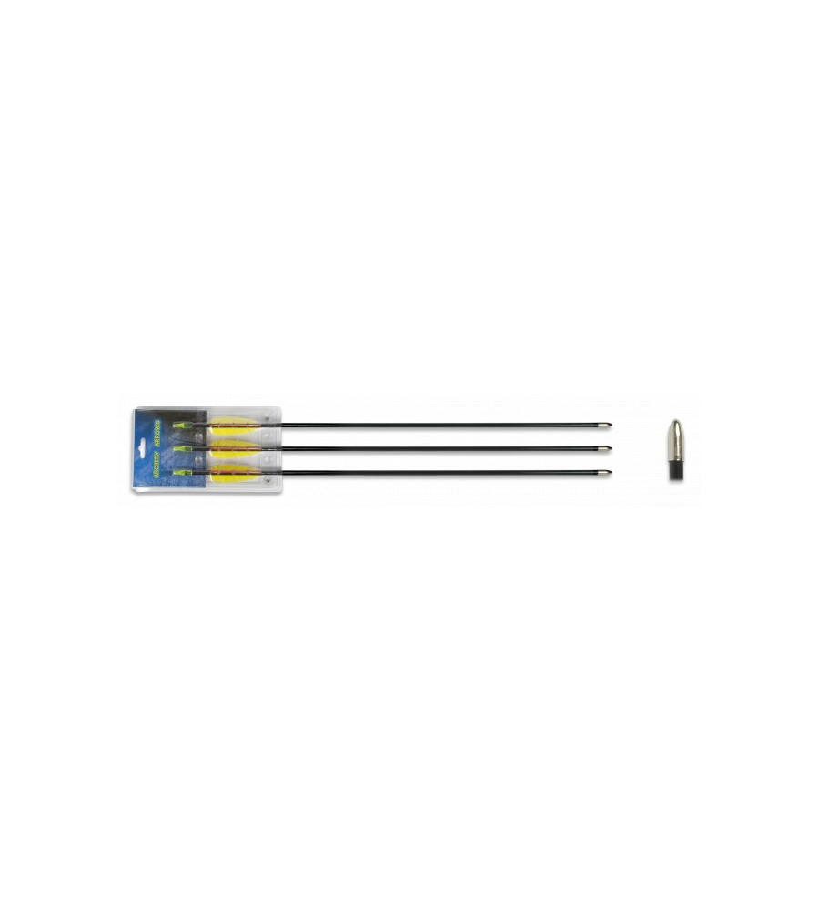 Set 3 flechas fibra. 28"