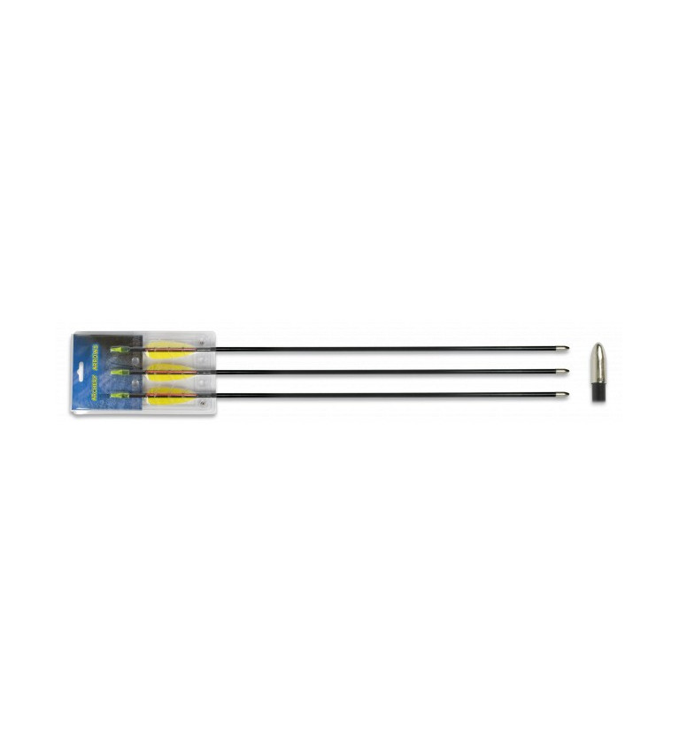 Set 3 flechas fibra. 30"