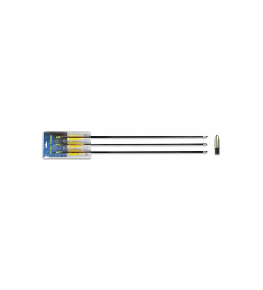 Set 3 flechas fibra. 30"