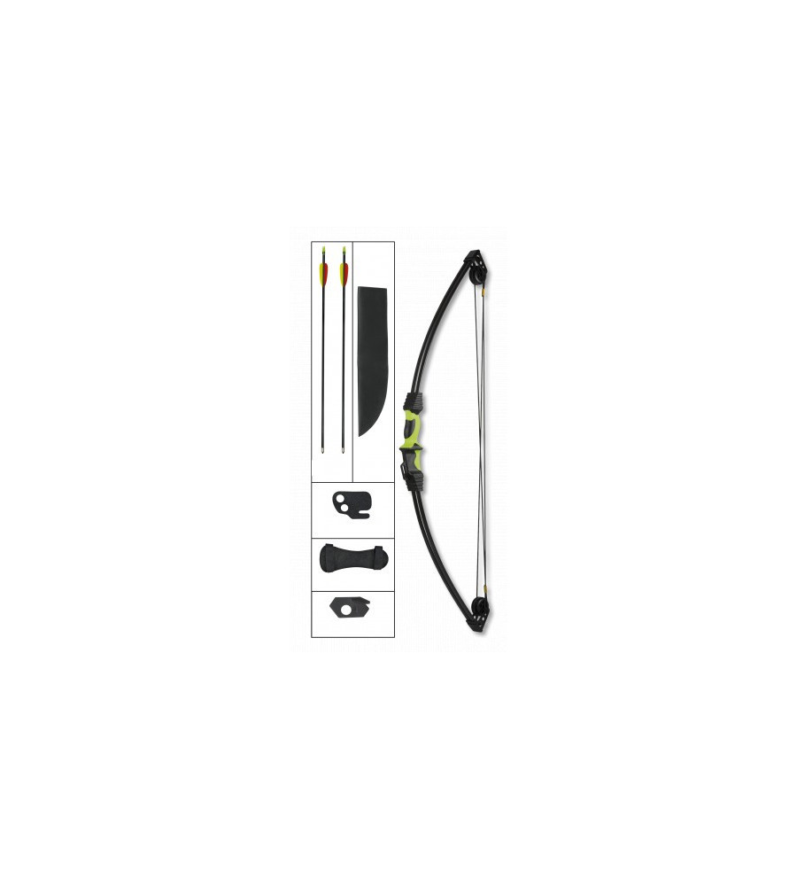 arco poleas negro / verde. 12 LBS
