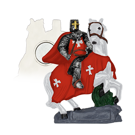 Imán Resina Caballo blanco/ Templ.rojo