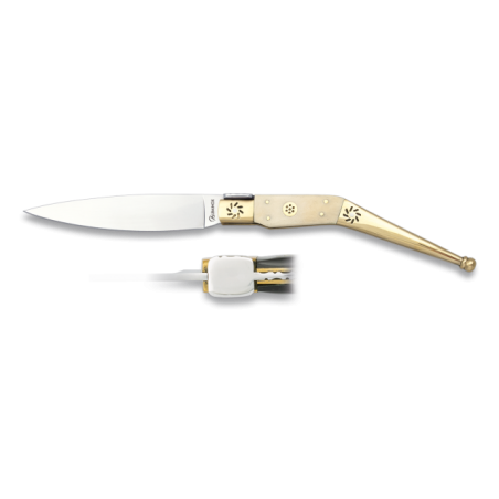 navaja artesania laton. hueso. hoja 8.2