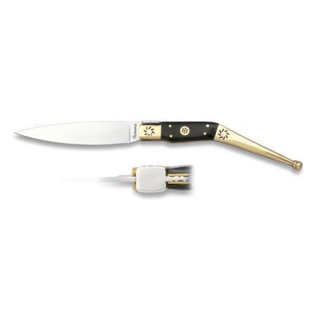 navaja artesania laton asta toro. h: 8.2