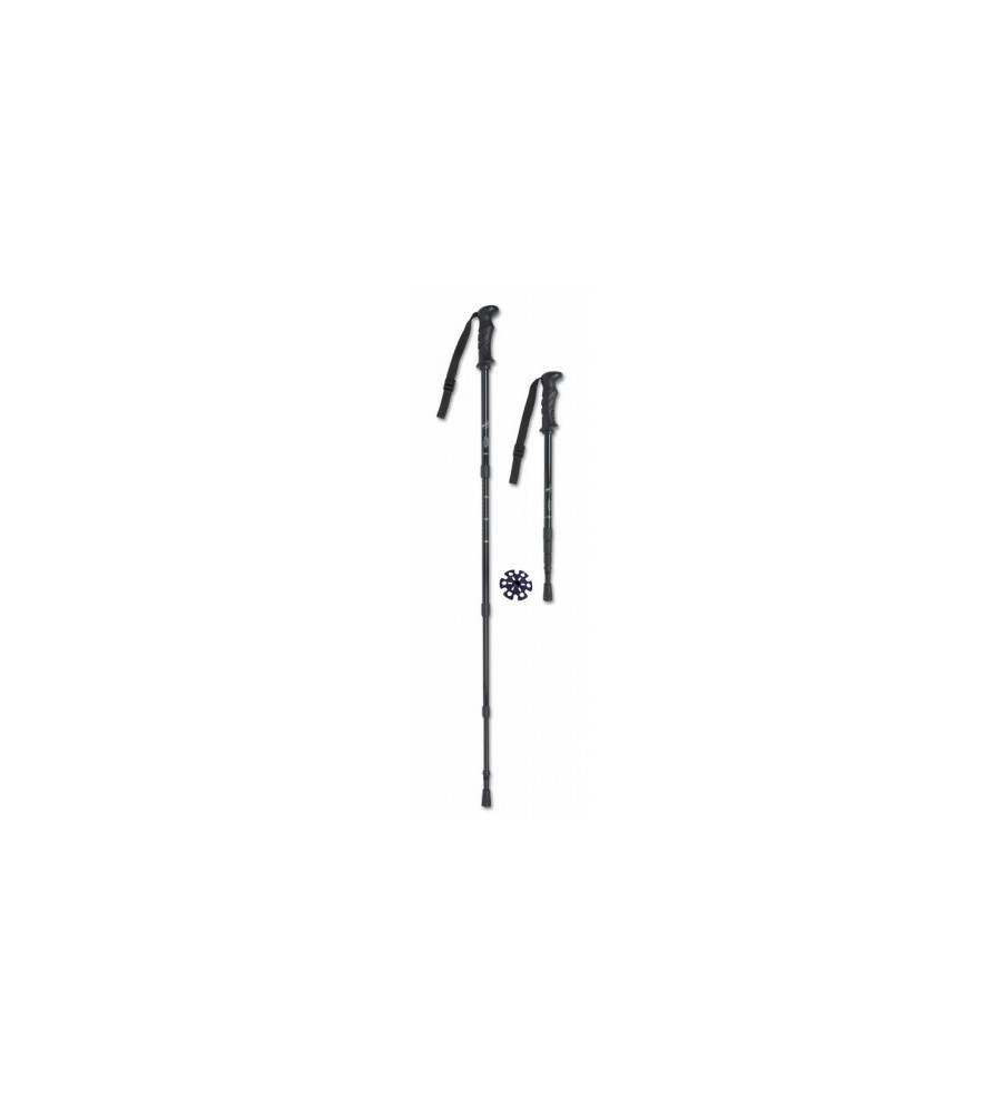 BASTON Trekking Aluminio.4 Tramos.Rojo