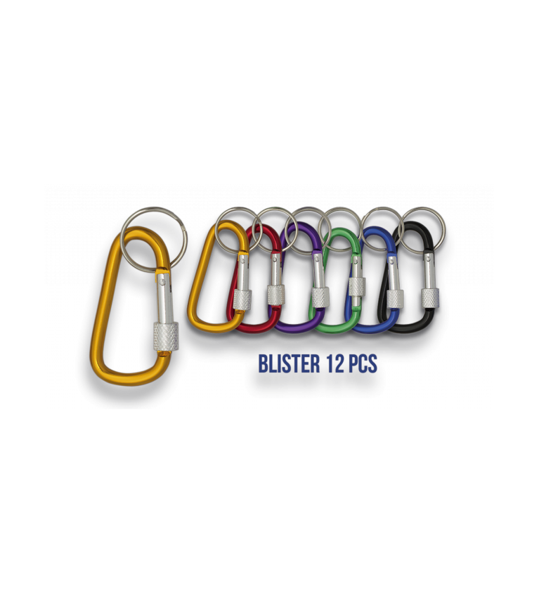 Mosquetón colores surtidos 5cm  Blister