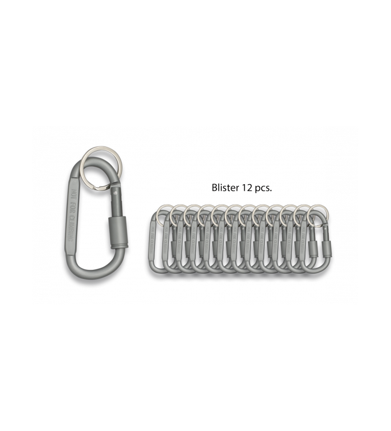 Llavero mosqueton Gris