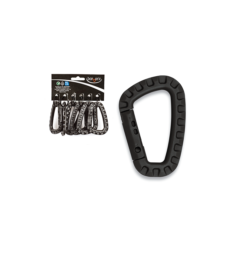 Mosquetón fibra negro