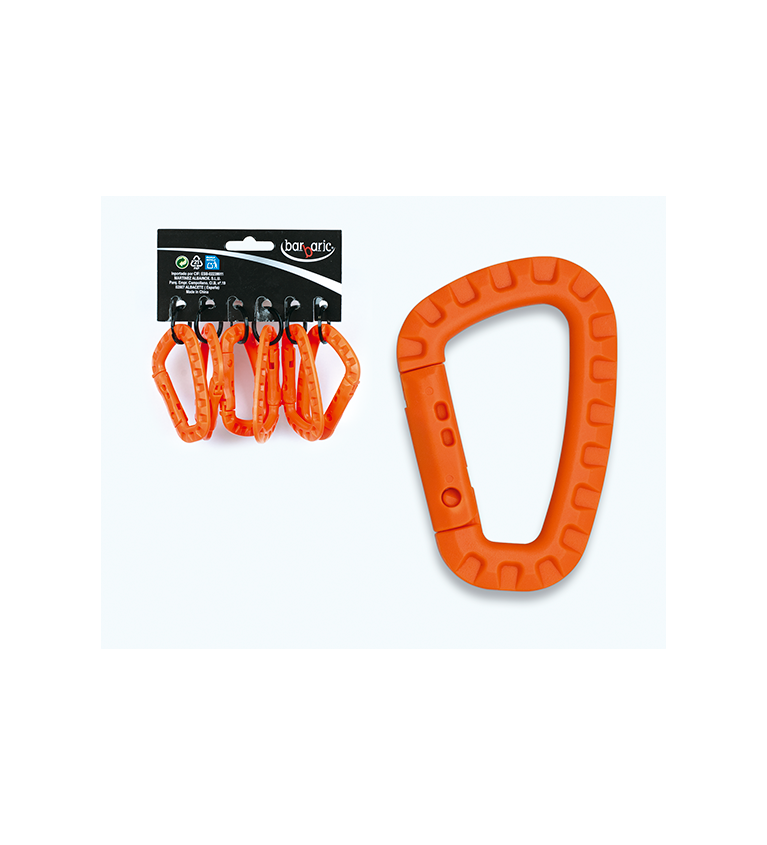 Mosquetón fibra naranja