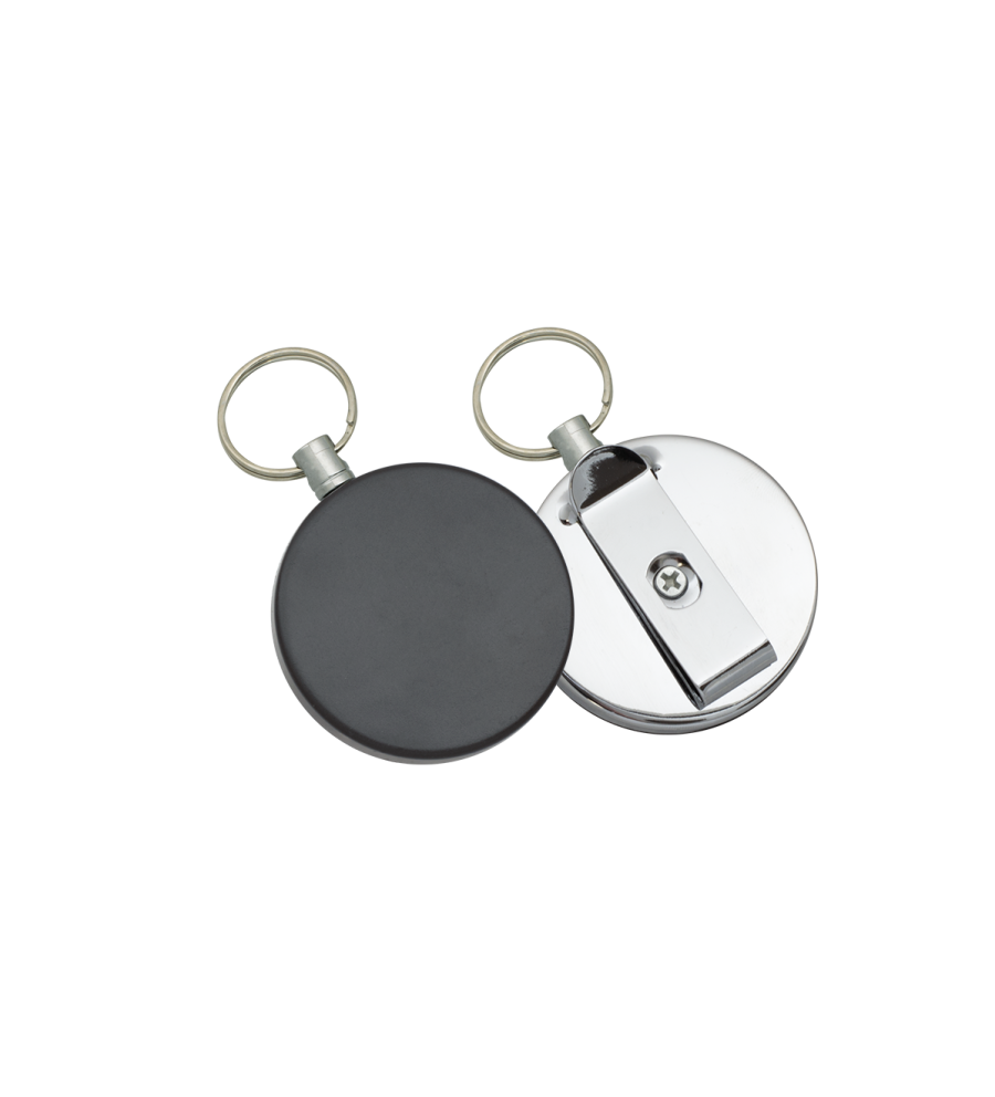 Llavero extensible 1 m ABS negro/Metal 5