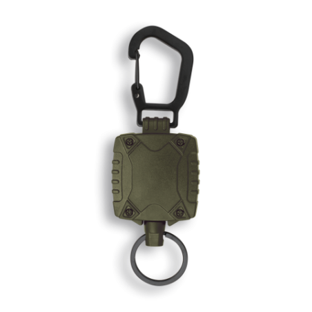 Llavero extensible Verde ABS c/ mosquetó
