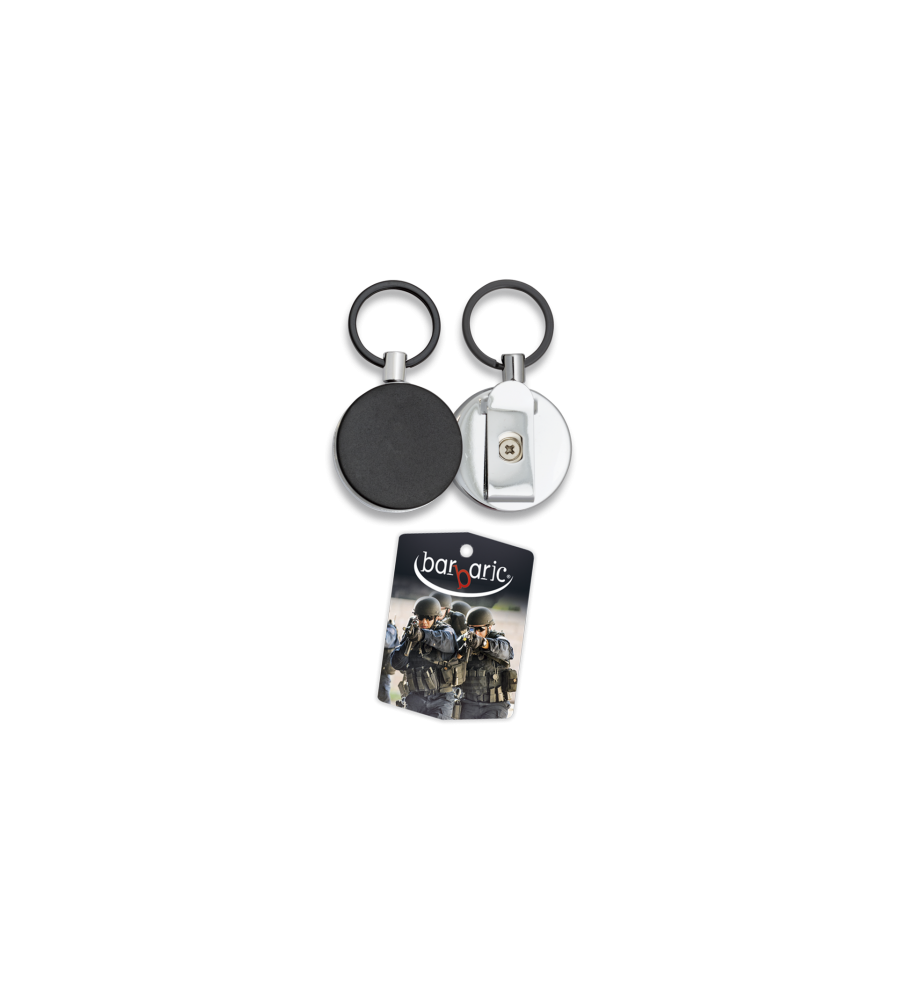 Llavero extensible (Negro/Plata)