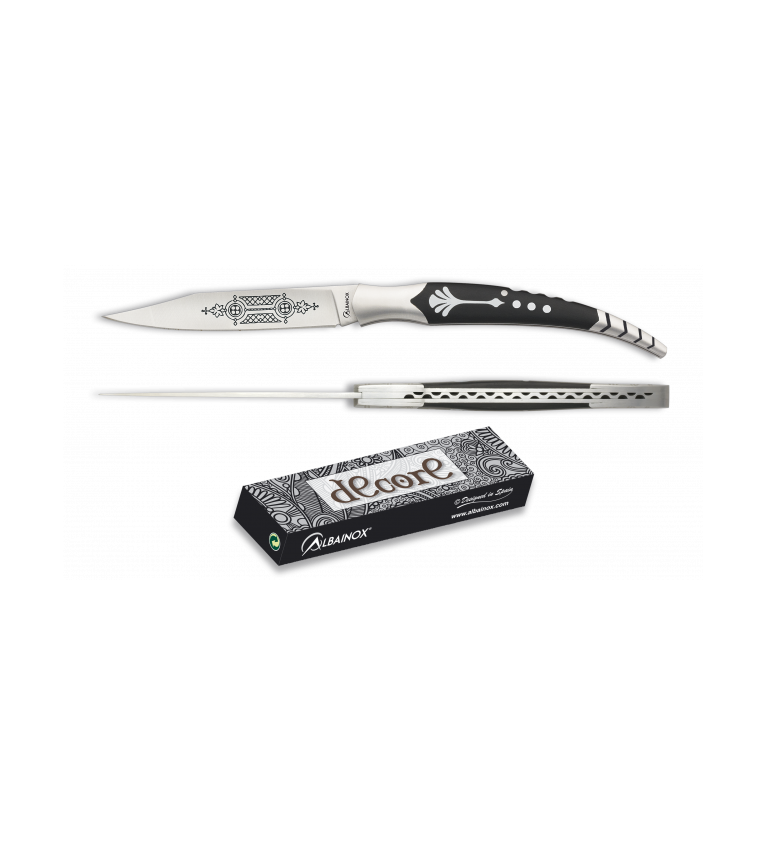 Navaja albainox negra.hoja : 8.8 cm