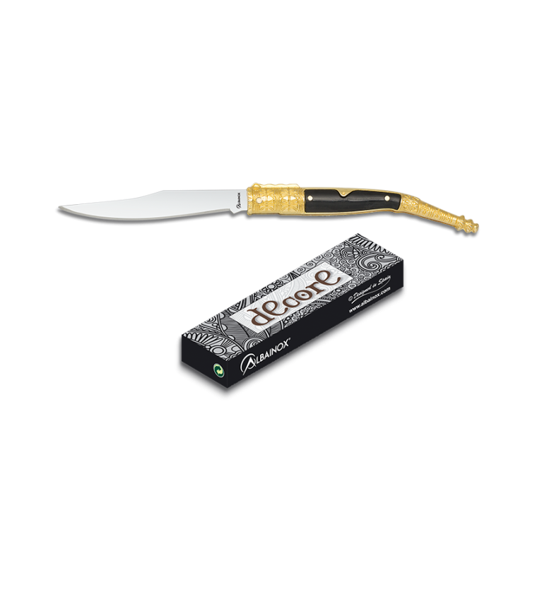 Navaja albainox dorada. hoja: 8.5 cm