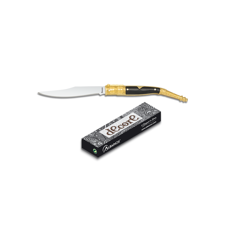 Navaja albainox dorada. hoja: 8.5 cm