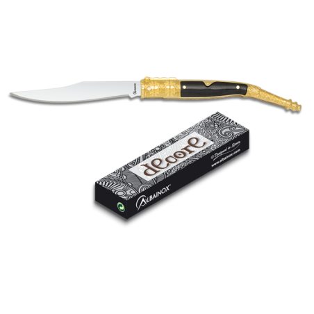 Navaja albainox dorada. hoja: 8.5 cm