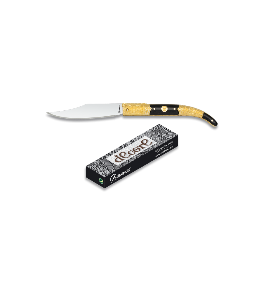 Navaja albainox dorada. hoja: 8.5 cm
