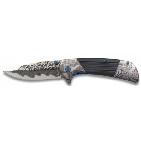 navaja Albainox Acero 3D damasco. h: 8.5