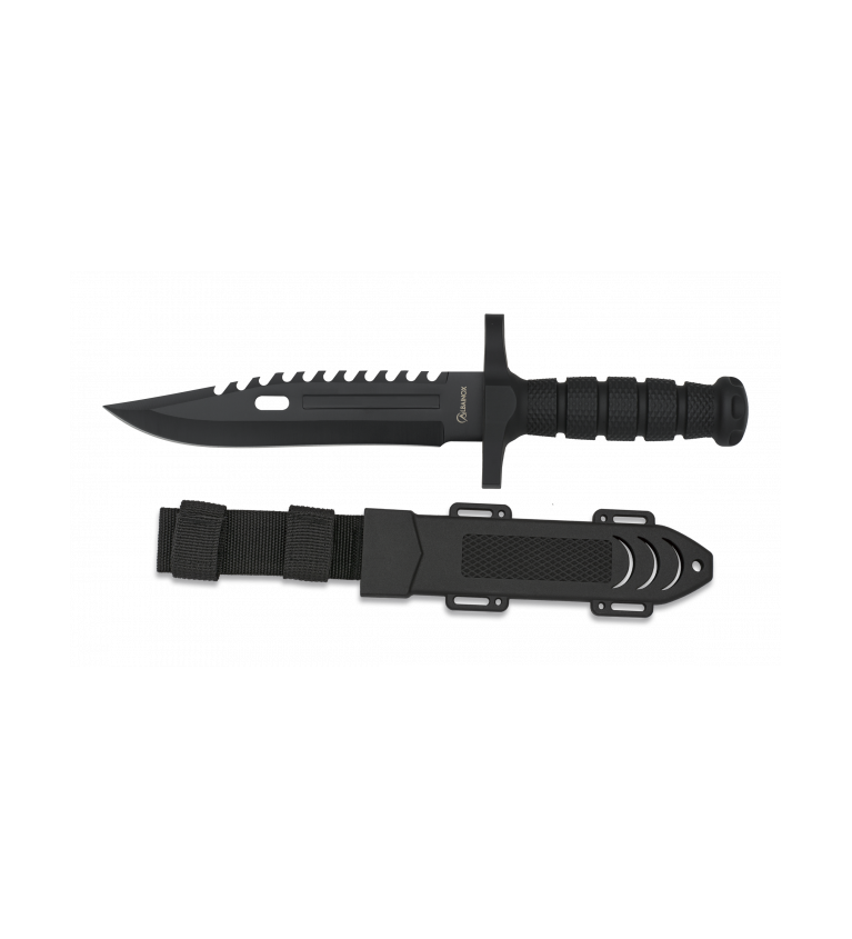 Cuchillo albainox negro engomado. H:19.5
