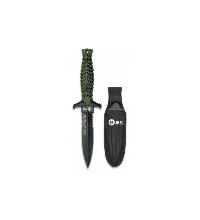 Cuchillo K25 Con Funda Verde. h:12.5