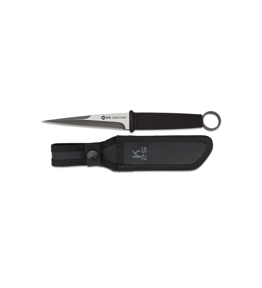 Cuchillo táctico K25, hoja mixta: 12 cm